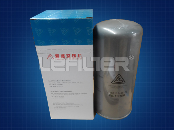 Filtro de aceite Fusheng 71161111-48120 para compresor de ai